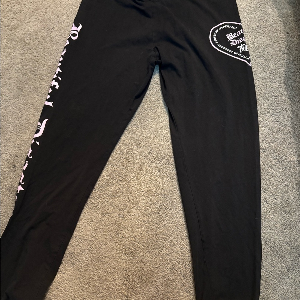 Black Graphic Joggers